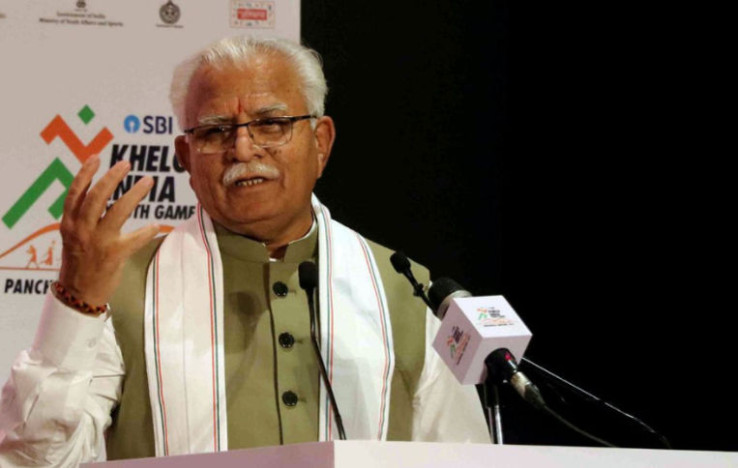 Haryana Chief Minister Manohar Lal Khattar announced free education for girls in both government and private universities for households with an annual income below 1.80 lakh.